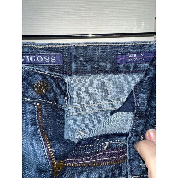 Vigoss The Boyfriend Mid-Rise Rolled Up Skinny Jeans Size 9 - Picture 8 of 13